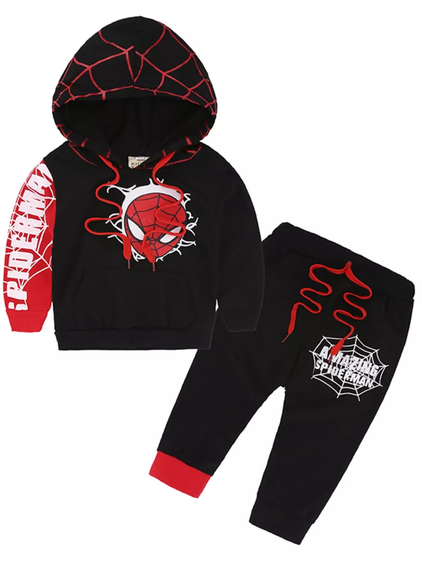 Children's Spiderman Graphic Hoodie and Pants Set 