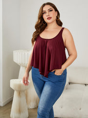 Plus Size Double-Strap Scoop Neck Cami 