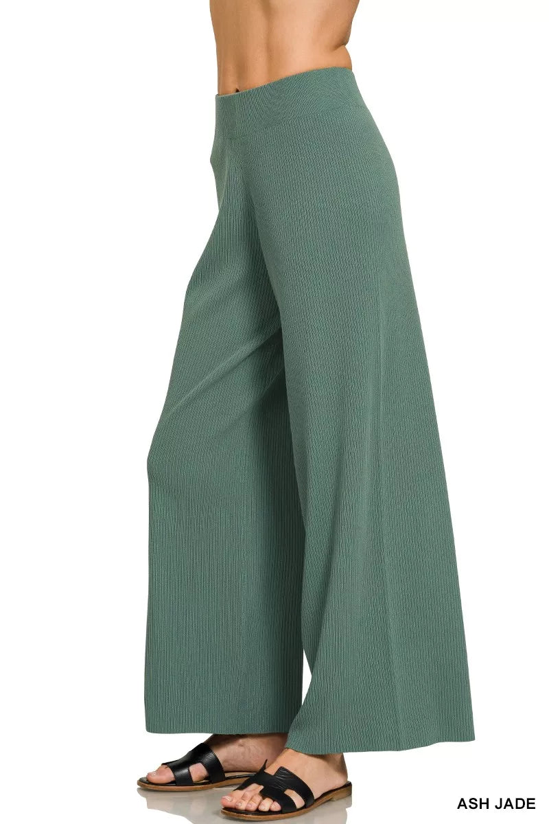 Zenana Viscose Sweater Top & Pants Set 