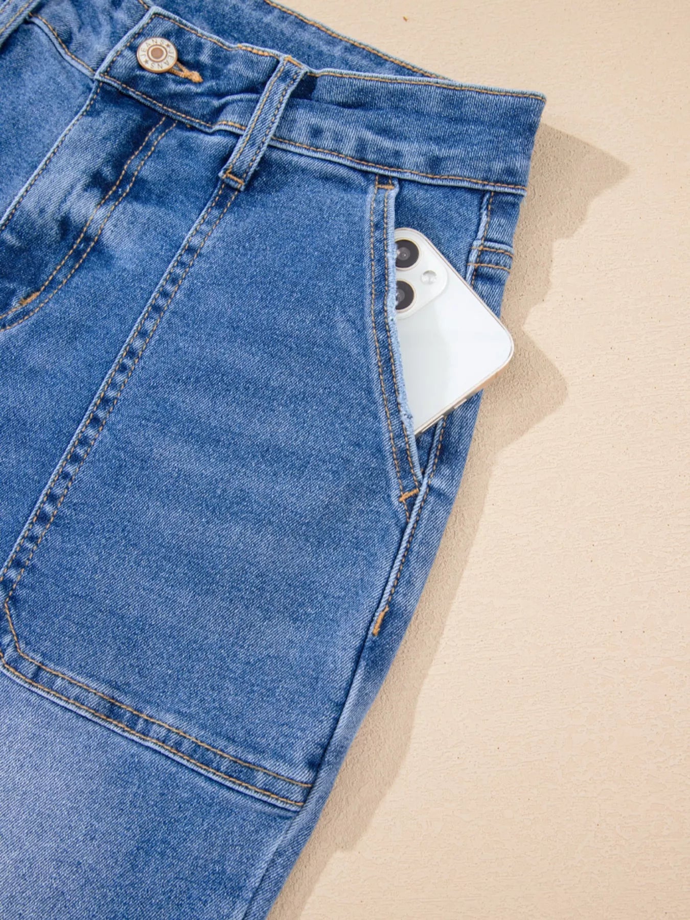High-Waisted Wide Leg Flare Jeans 