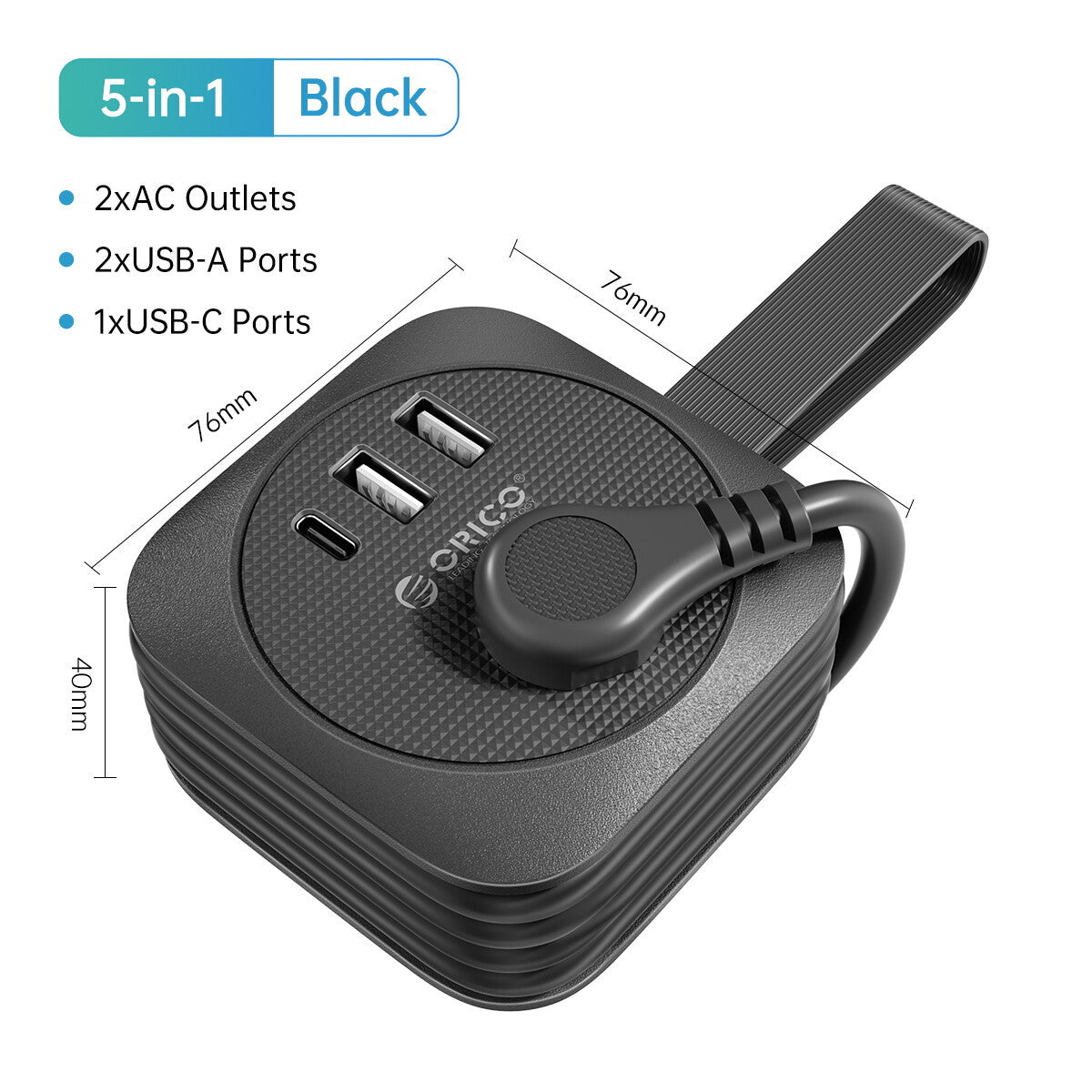 ChargeMate™ Portable Multi-Plug Power Strip 