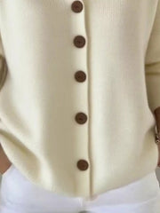 Full Size Button Up Long Sleeve Cardigan Plus Size 