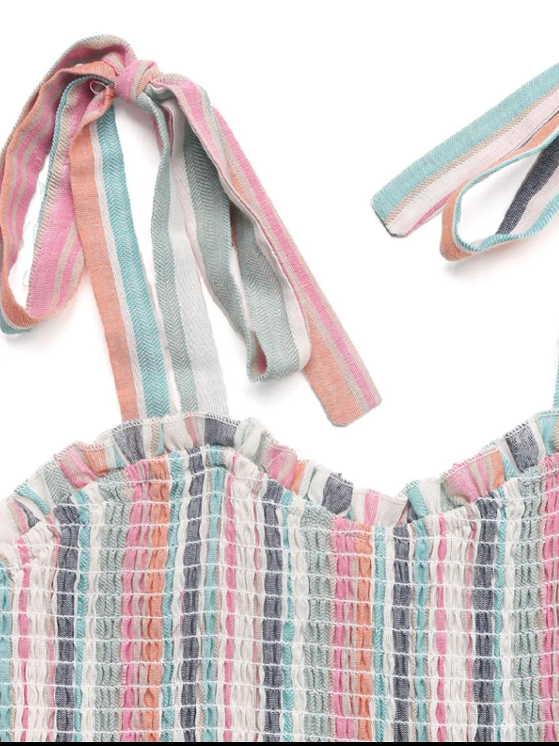 Contrast Striped Square Neck Cami Dress 