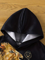 Children's Lion King Print Hoodie and Pants Set 
