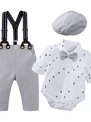 Children's Button Up Shirt and Overall Set 