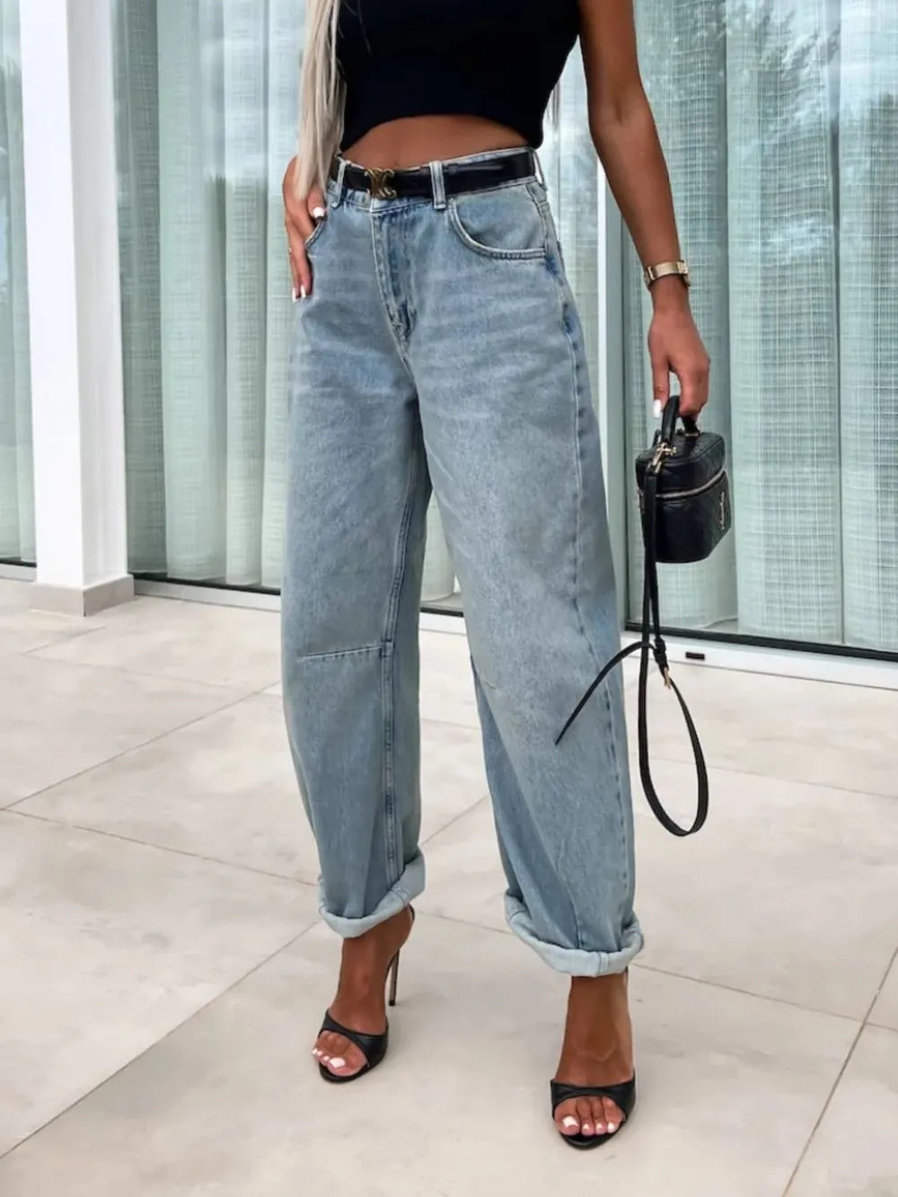 High Waist Wide Leg Jeans 