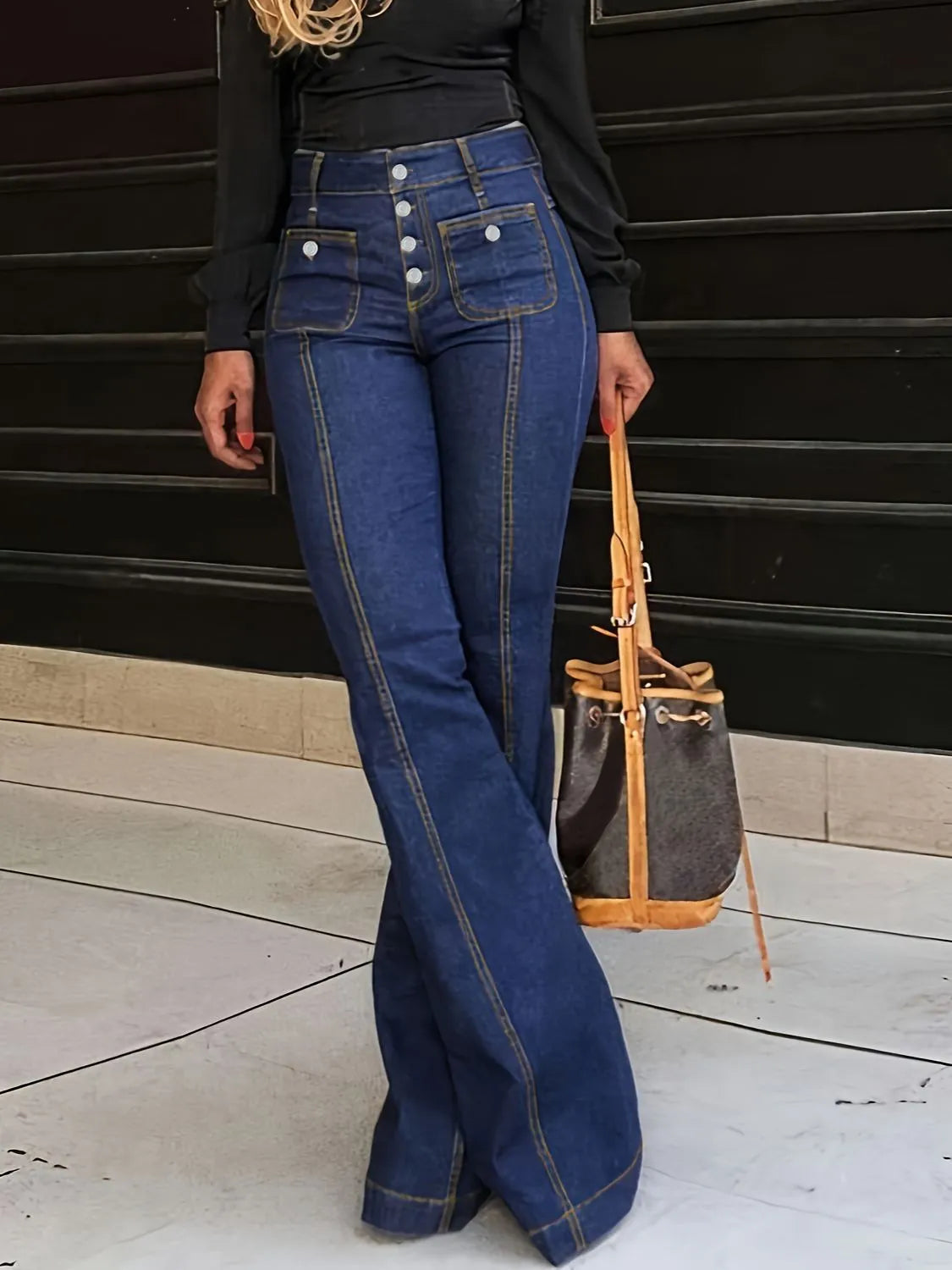 Flare Jeans with Pockets 