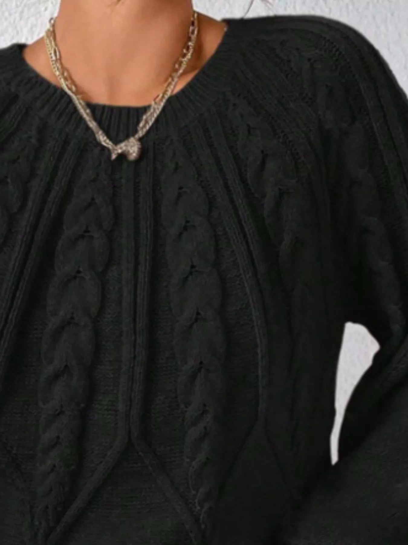 Cable Knit Long Sleeve Sweater 