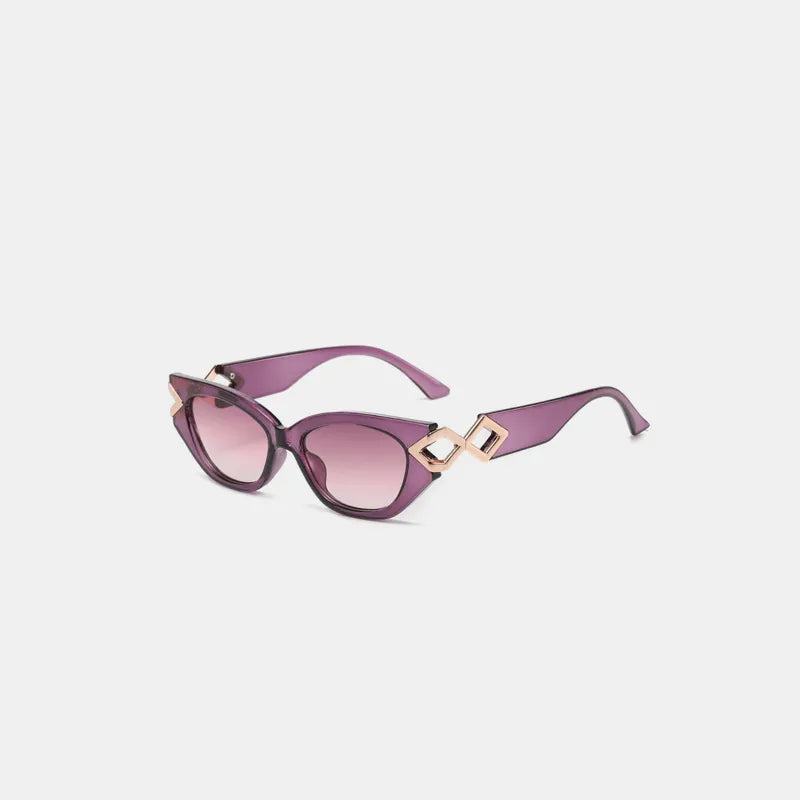 Polycarbonate Frame Cat-Eye Sunglasses 