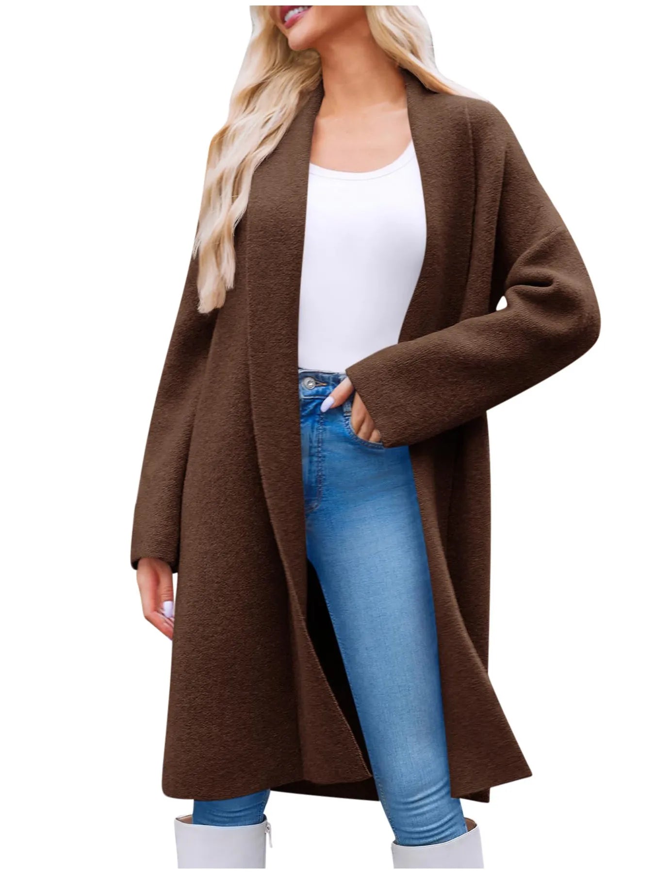 Open Front Longline Coat 
