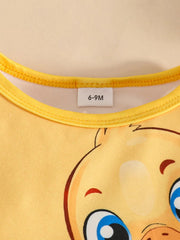 Children's Cute Duck Print Long Sleeve Top and Pants Set 