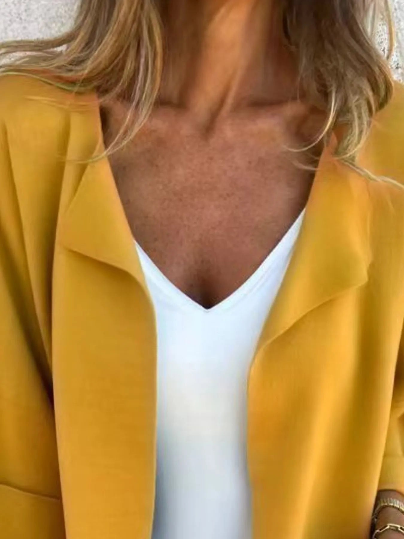 Full Size Open Front 3/4 Sleeve Cardigan Plus Size 