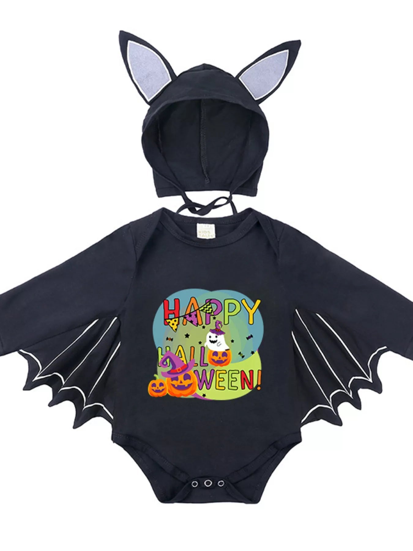 Children's Halloween Bat Bodysuit & Hat Costume Set 