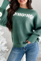 'HO! HO! HO!' Graphic Long Sleeve Sweater 