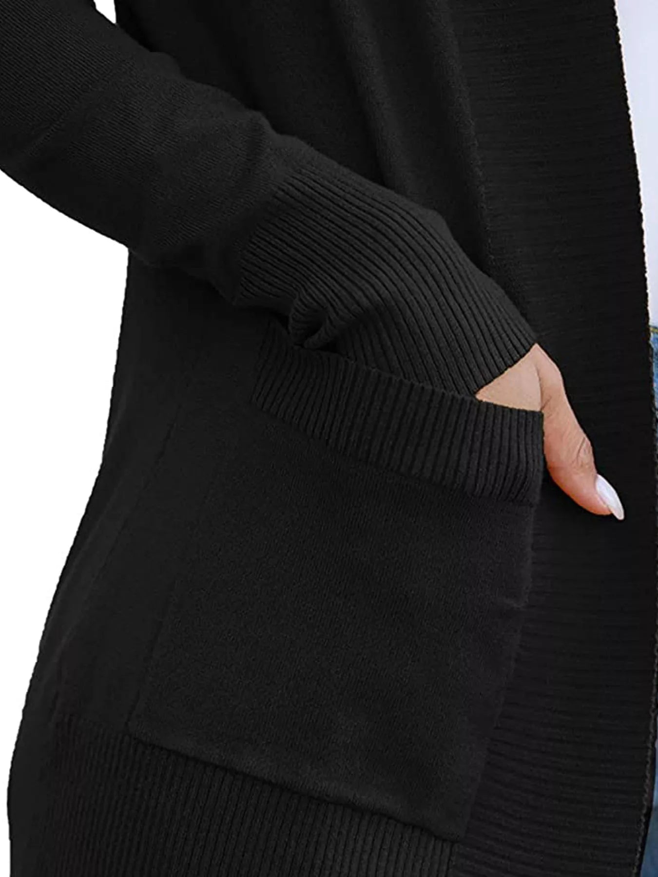 Open Front Knit Cardigan 