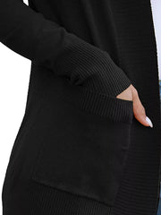 Open Front Knit Cardigan 