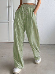 Striped Wide Leg Pants 