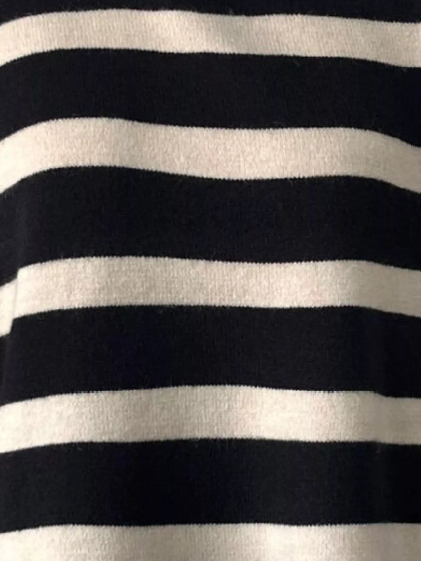 Side Slit Striped Oversized Knit Sweater 