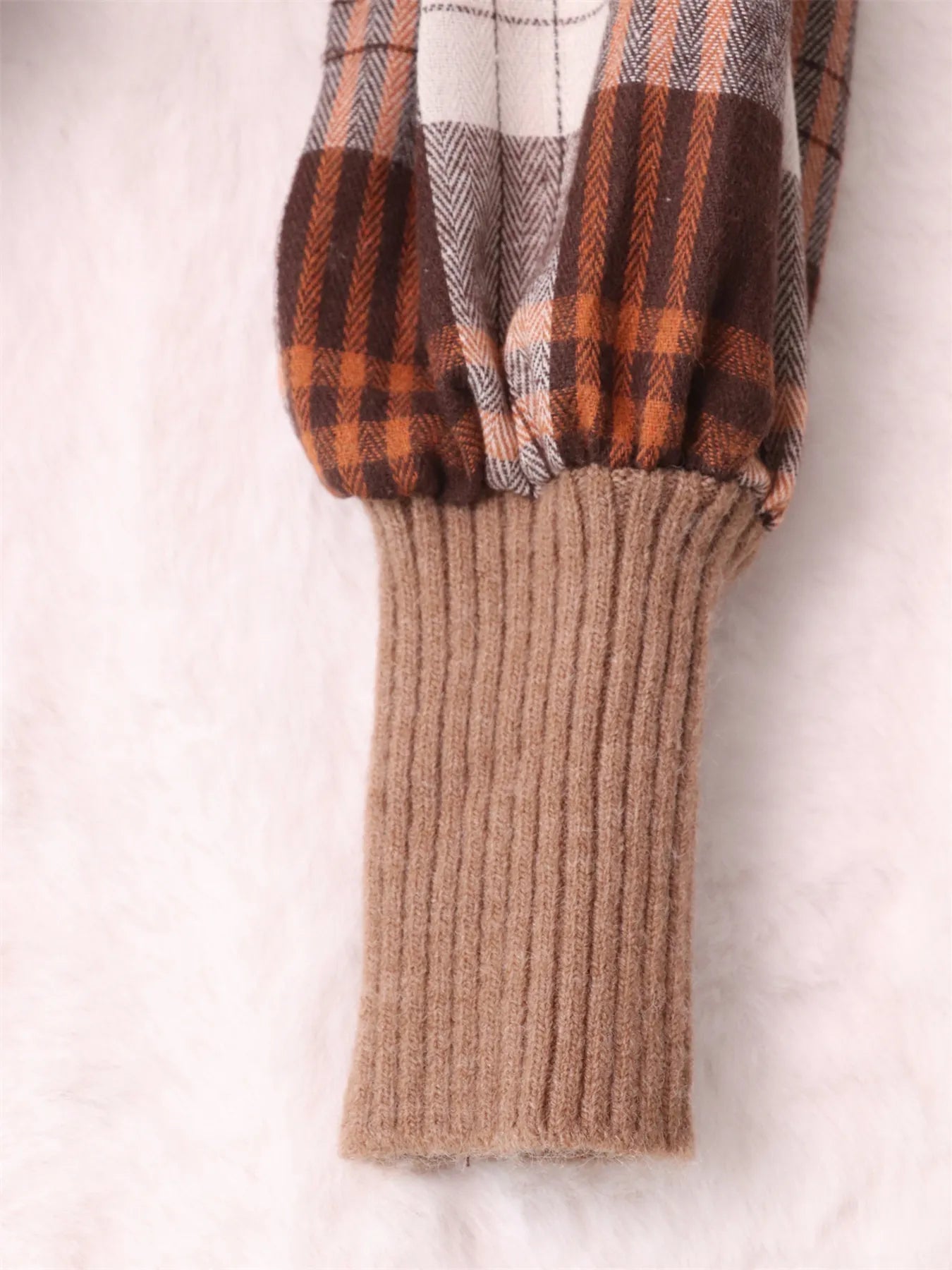 Plaid Long Sleeve Sweater Dress 