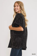 Umgee Open Front Knit Cardigan with Front Pockets 