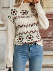 Cable Knit Turtleneck Sweater 