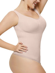 Scoop Neck Wide Strap Shaping Bodysuit 