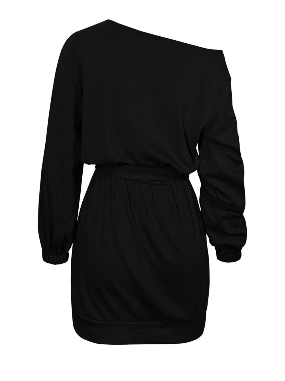 One Shoulder Tie Waist Dress 