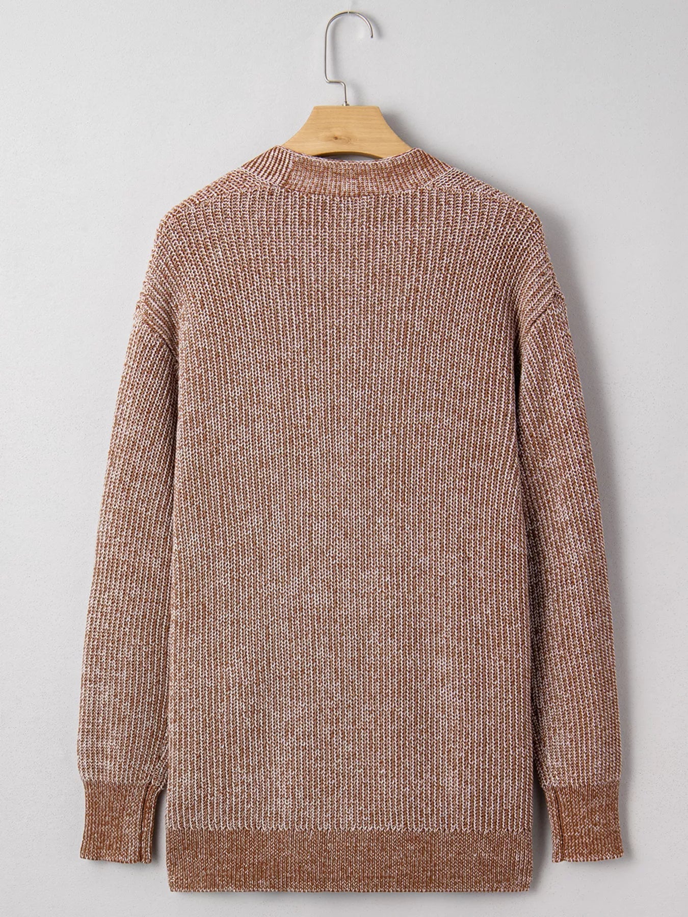 Open Front Dropped Shoulder Cardigan with Pockets 