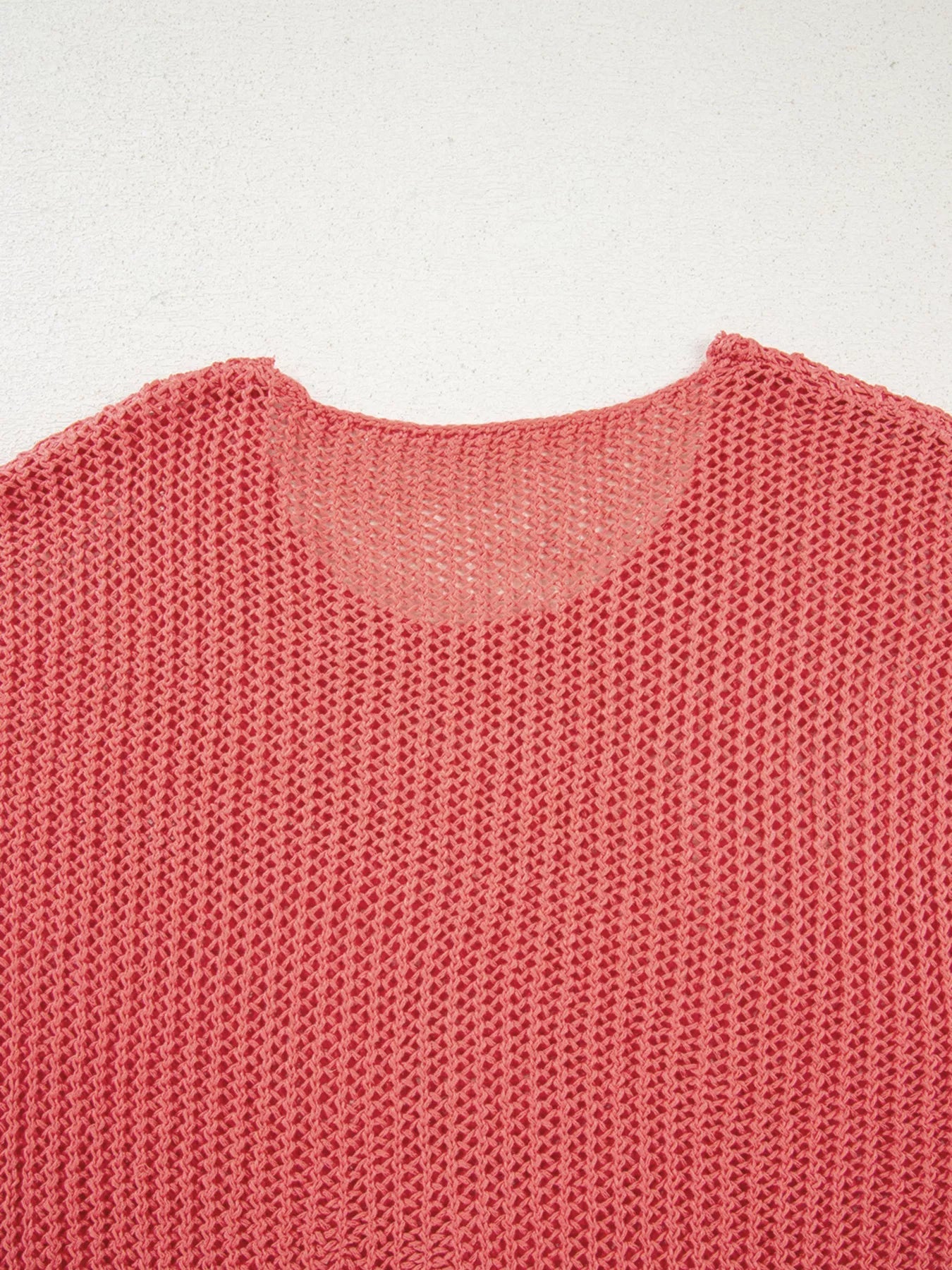 Crochet Hollow Out Long Sleeve Knit Top 