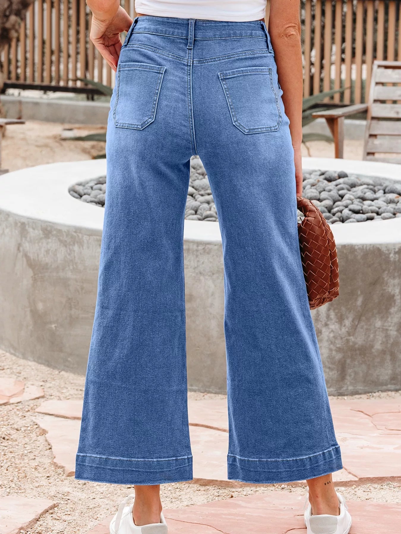 High-Waisted Wide Leg Flare Jeans 