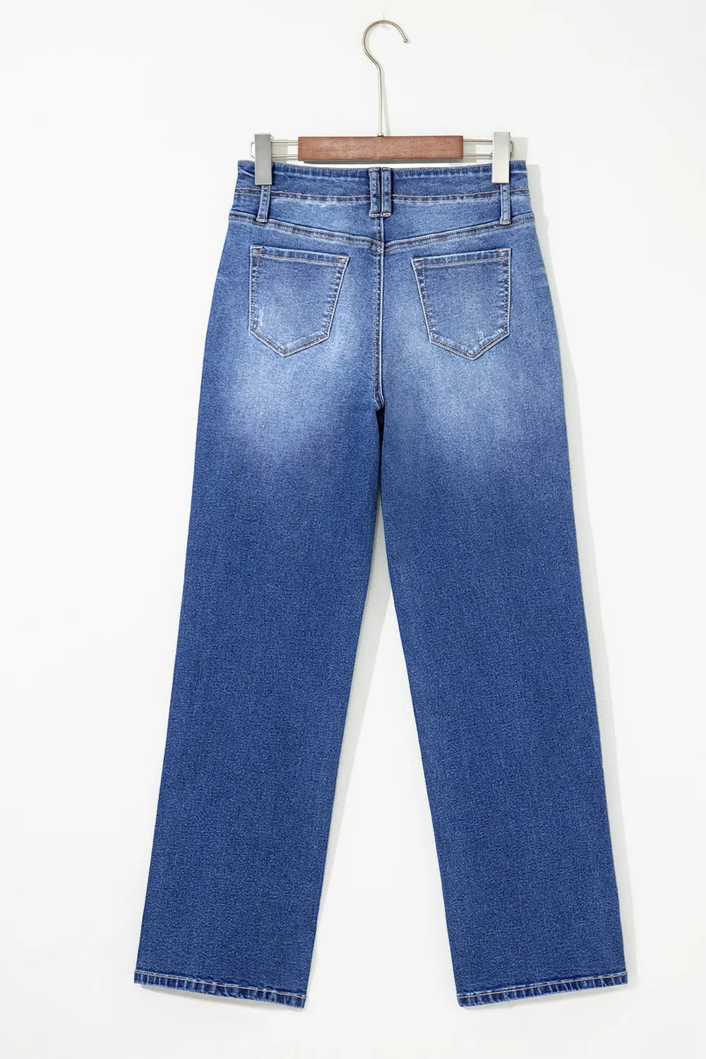 High-Waisted Wide-Leg Vintage Wash Jeans 