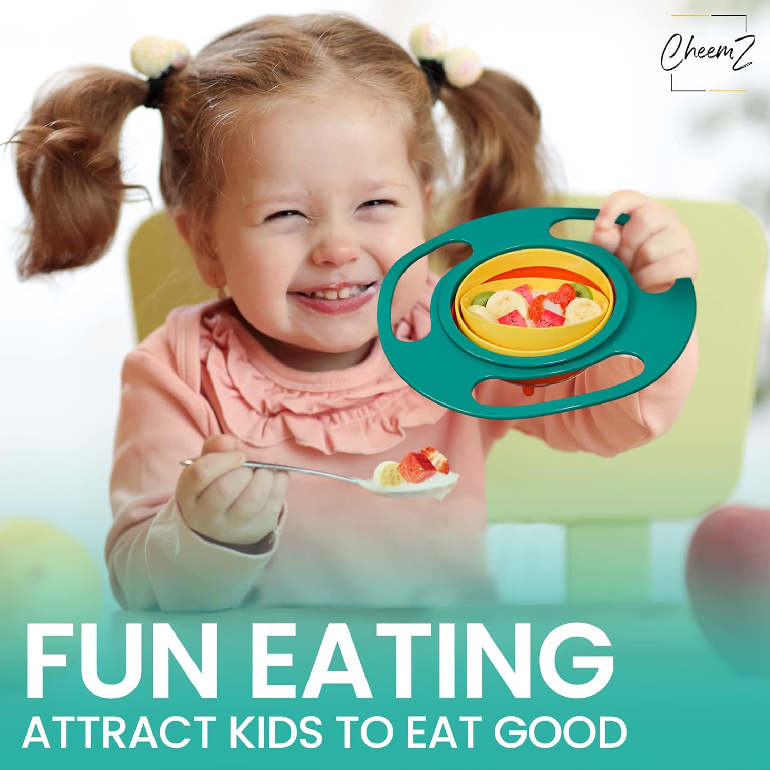 1+1 Free Today | 360° Unspillable Baby Bowl: Mess-Free 