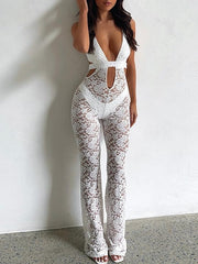 Black Lace Elegance Jumpsuit by SohoBloo 