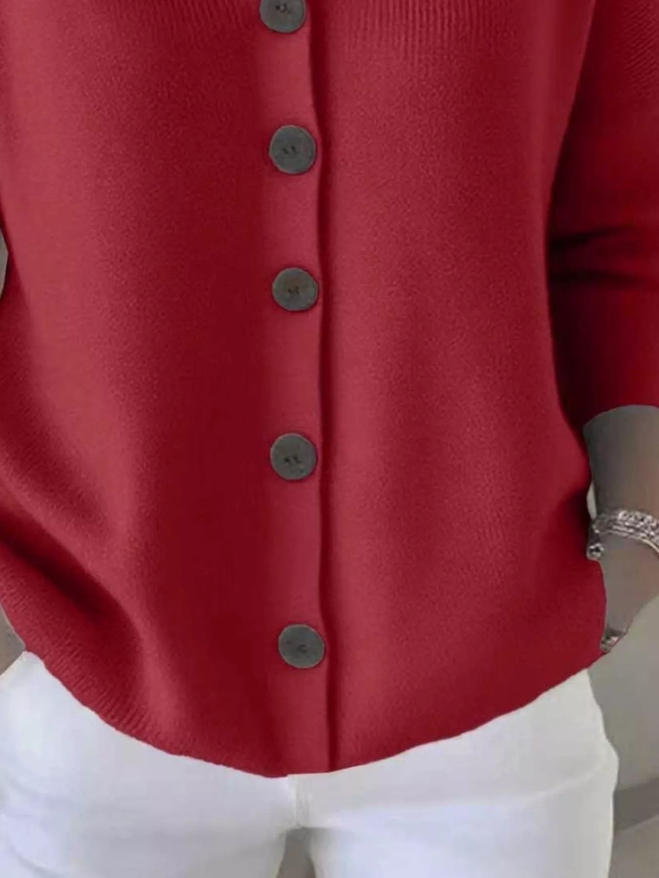 Full Size Hooded Button-Front Soft Knit Cardigan Plus Size 