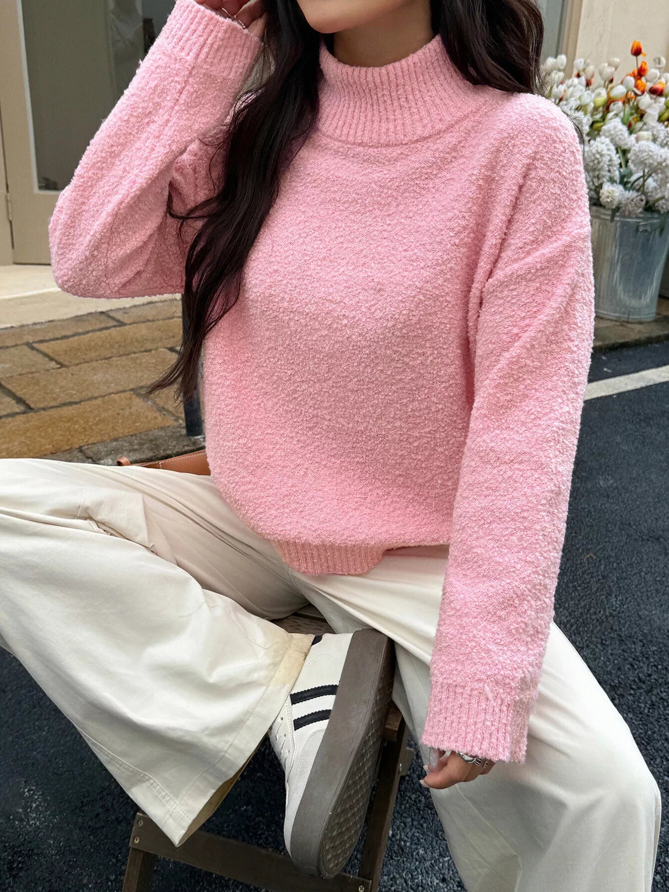 Turtleneck Long Sleeve Sweater 