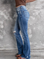 Distressed Flare Jeans 