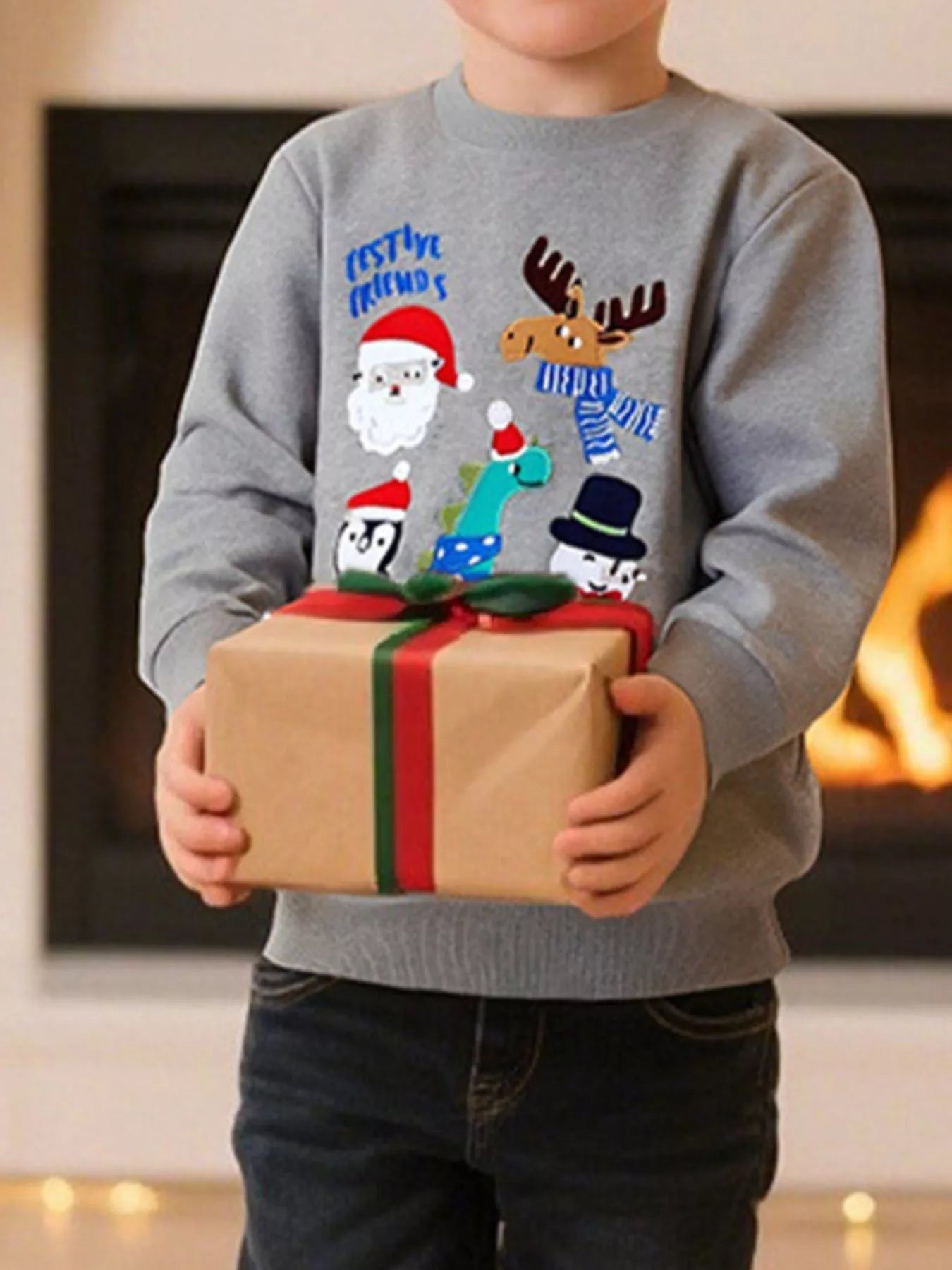 Children's Christmas Crew Neck Sweatshirt 