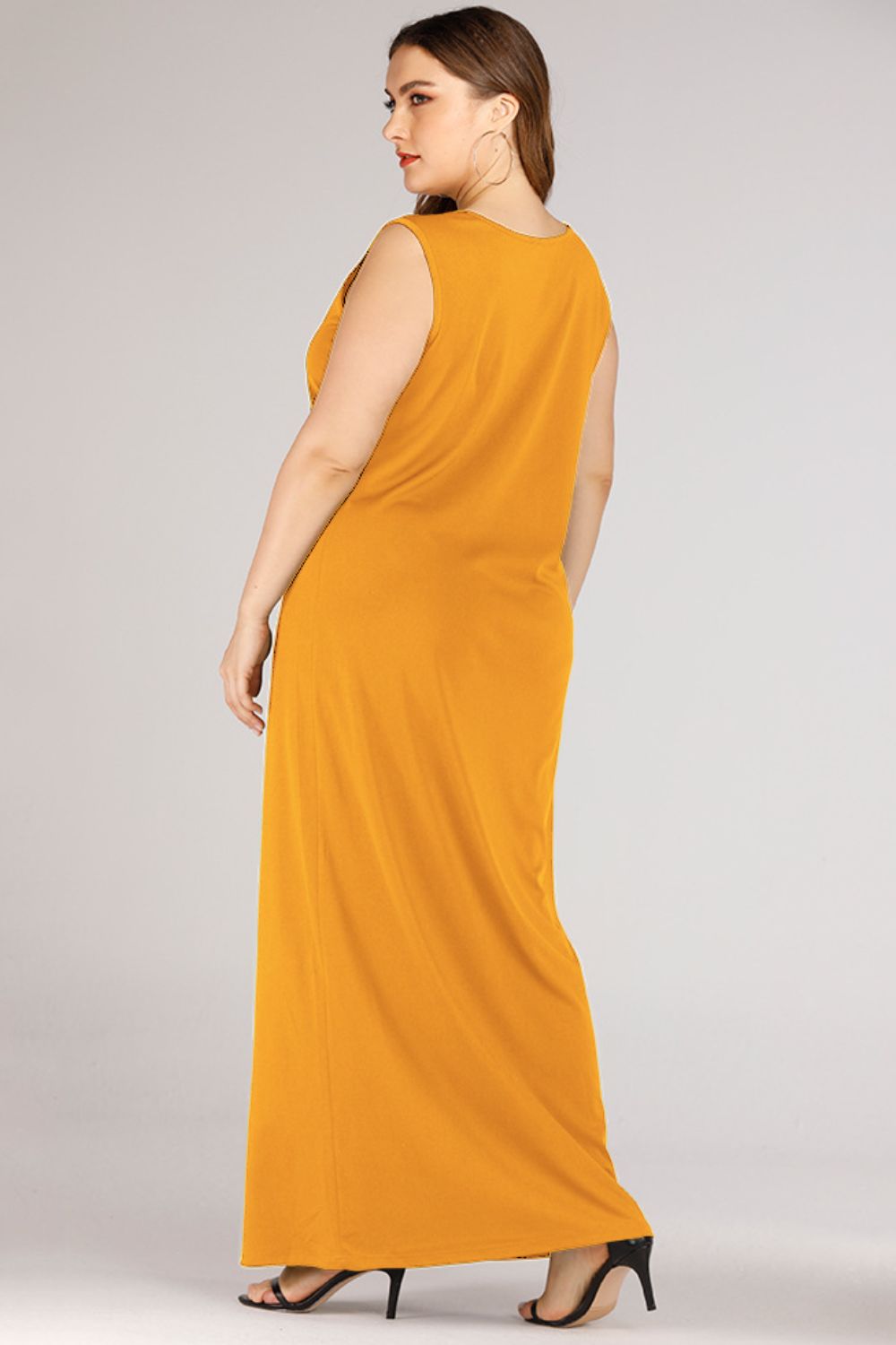 Plus Size Scoop Neck Maxi Tank Dress 