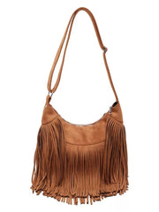 Fringe Suede Crossbody Bag 
