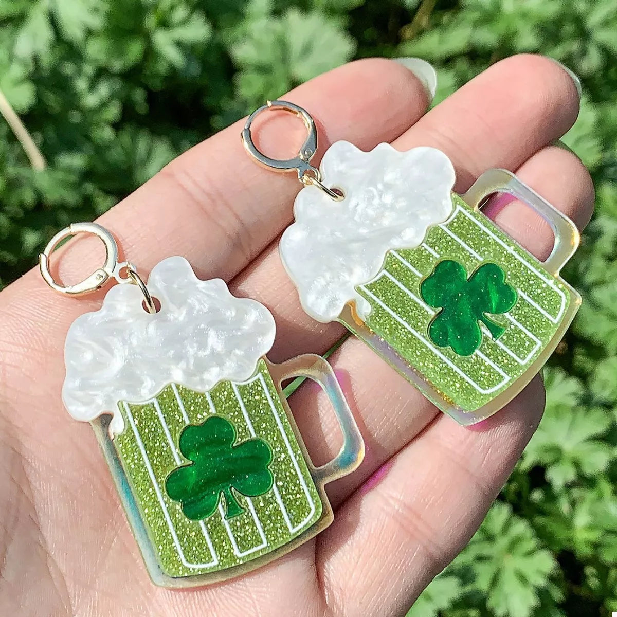 Lucky Clover Dangle Earrings 