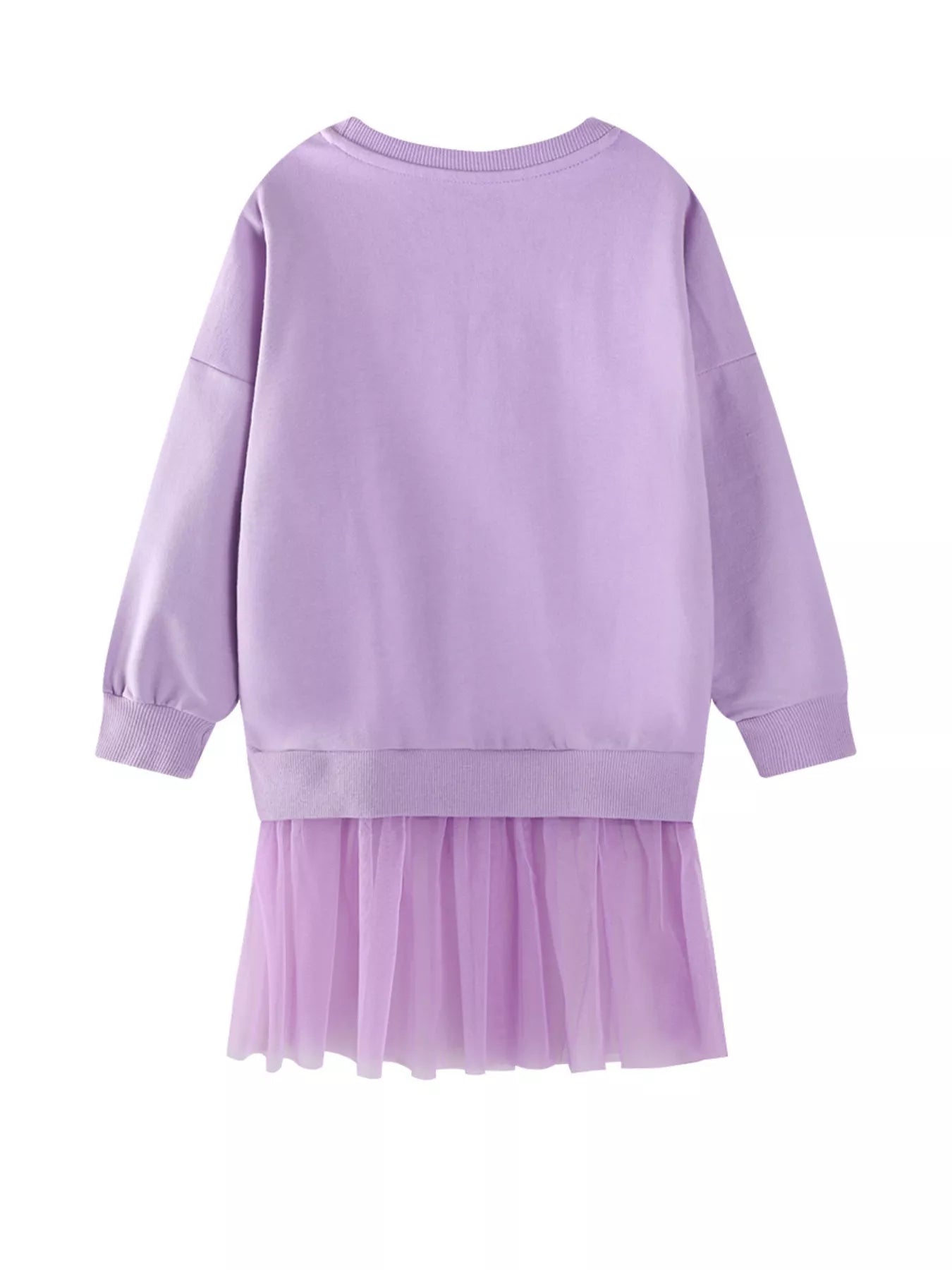 Children's Fairy Embroidered Tulle Sweatshirt Dress 