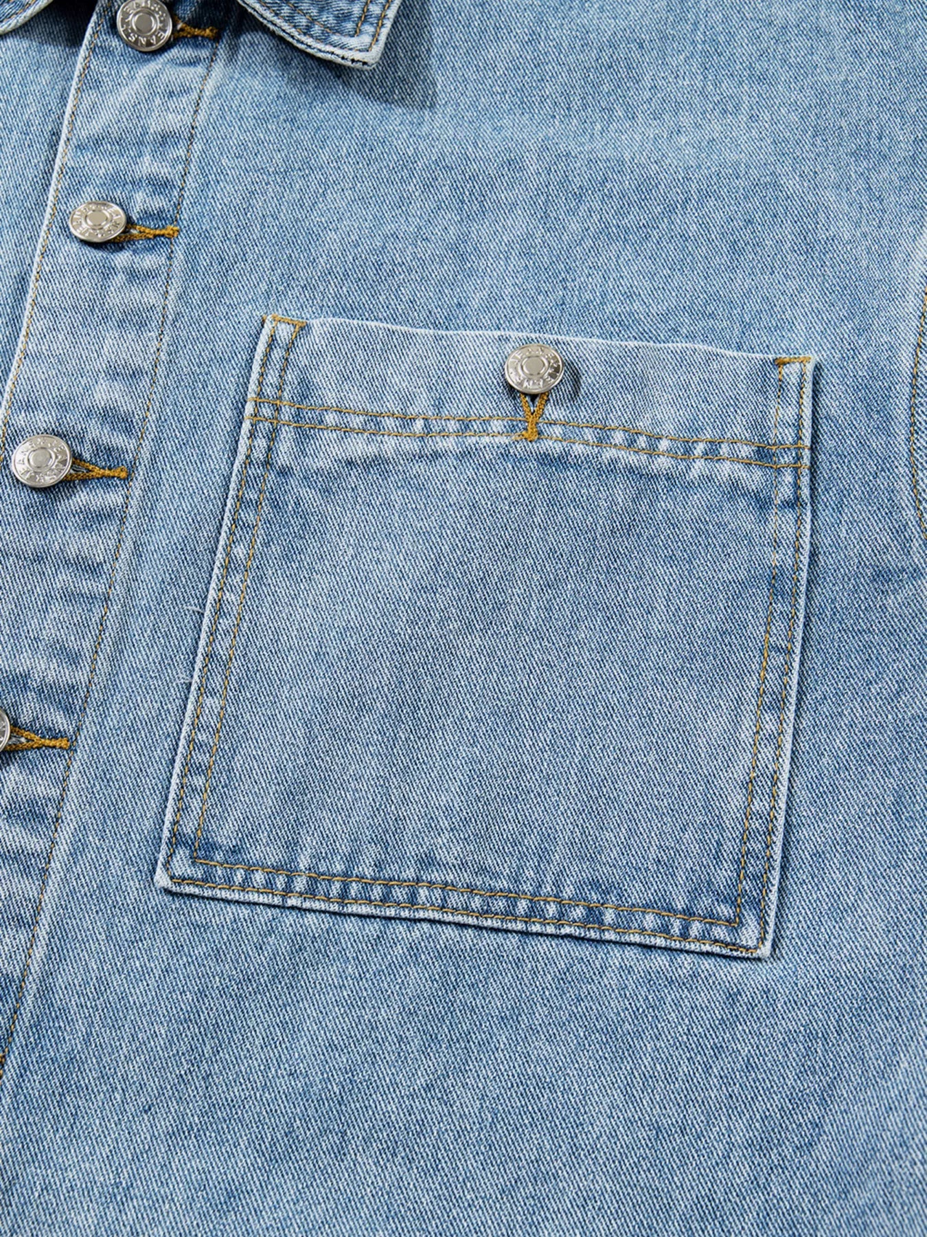 Patched Pockets Side Tie Denim Jacket 