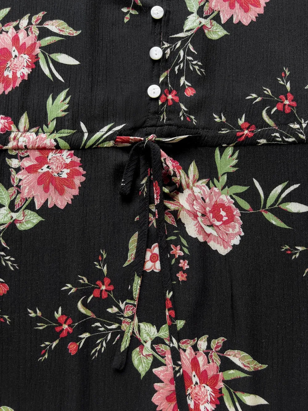 Plus Size Floral Flare Sleeve Dress 