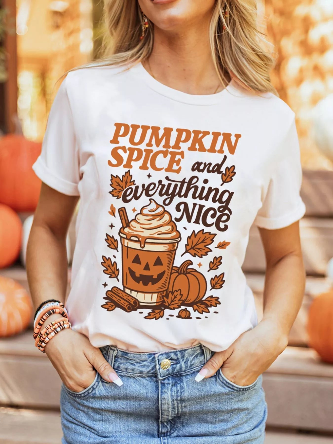 Fall Vibe Thanksgiving Graphic T Shirt 