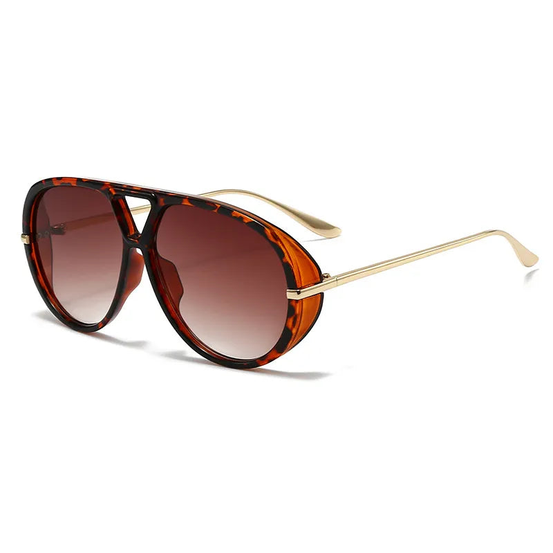 Aviator Fashion Sunglasses with Yellow Tinted Lenses 