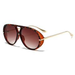 Aviator Fashion Sunglasses with Yellow Tinted Lenses 