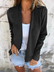 Full Size Open Front Casual Cardigan Plus Size 