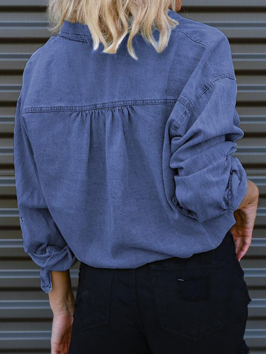 Tie Detail Denim Top 