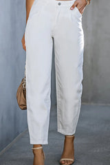 High-Waist Straight Jeans 