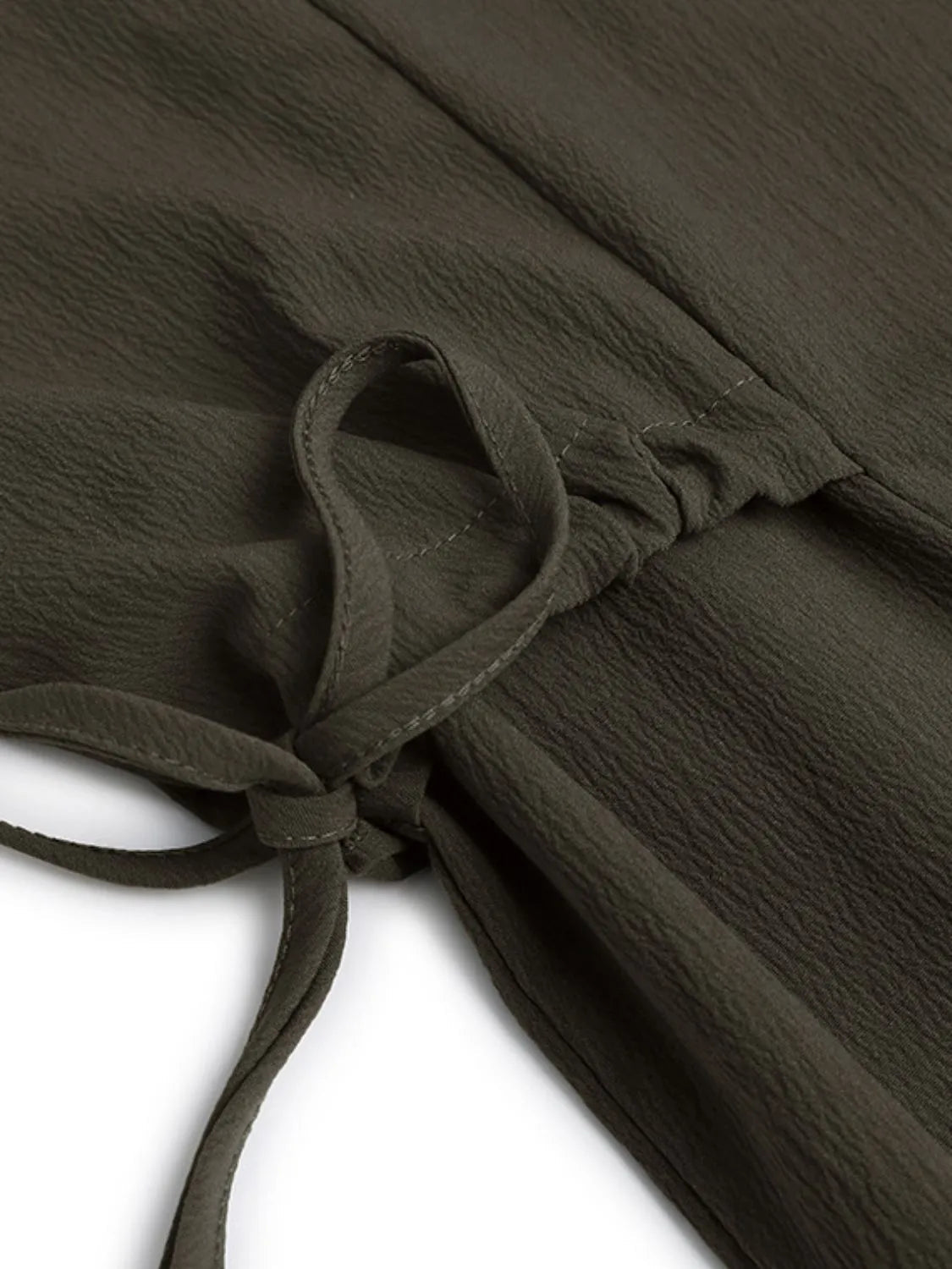Button Front Balloon Sleeve Dress 